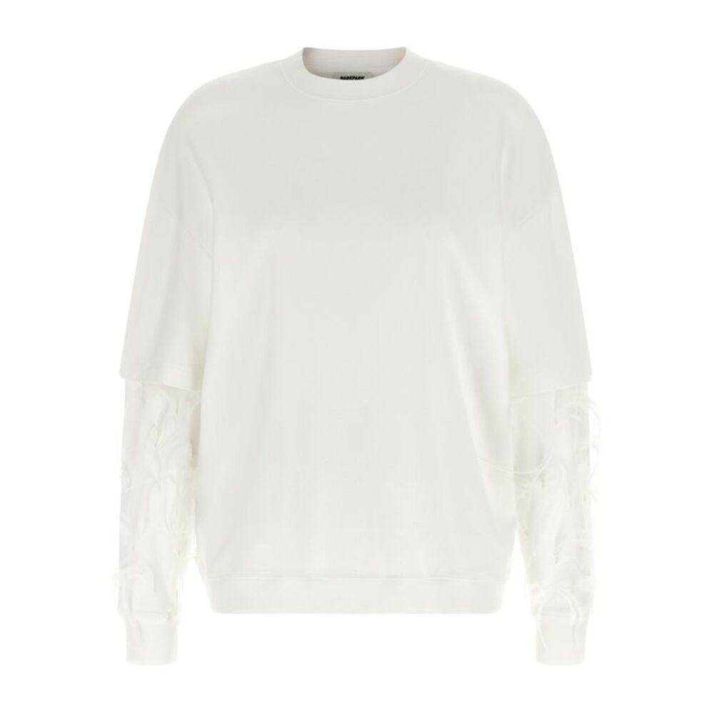 Darkpark White Cotton Women's Sweatshirt